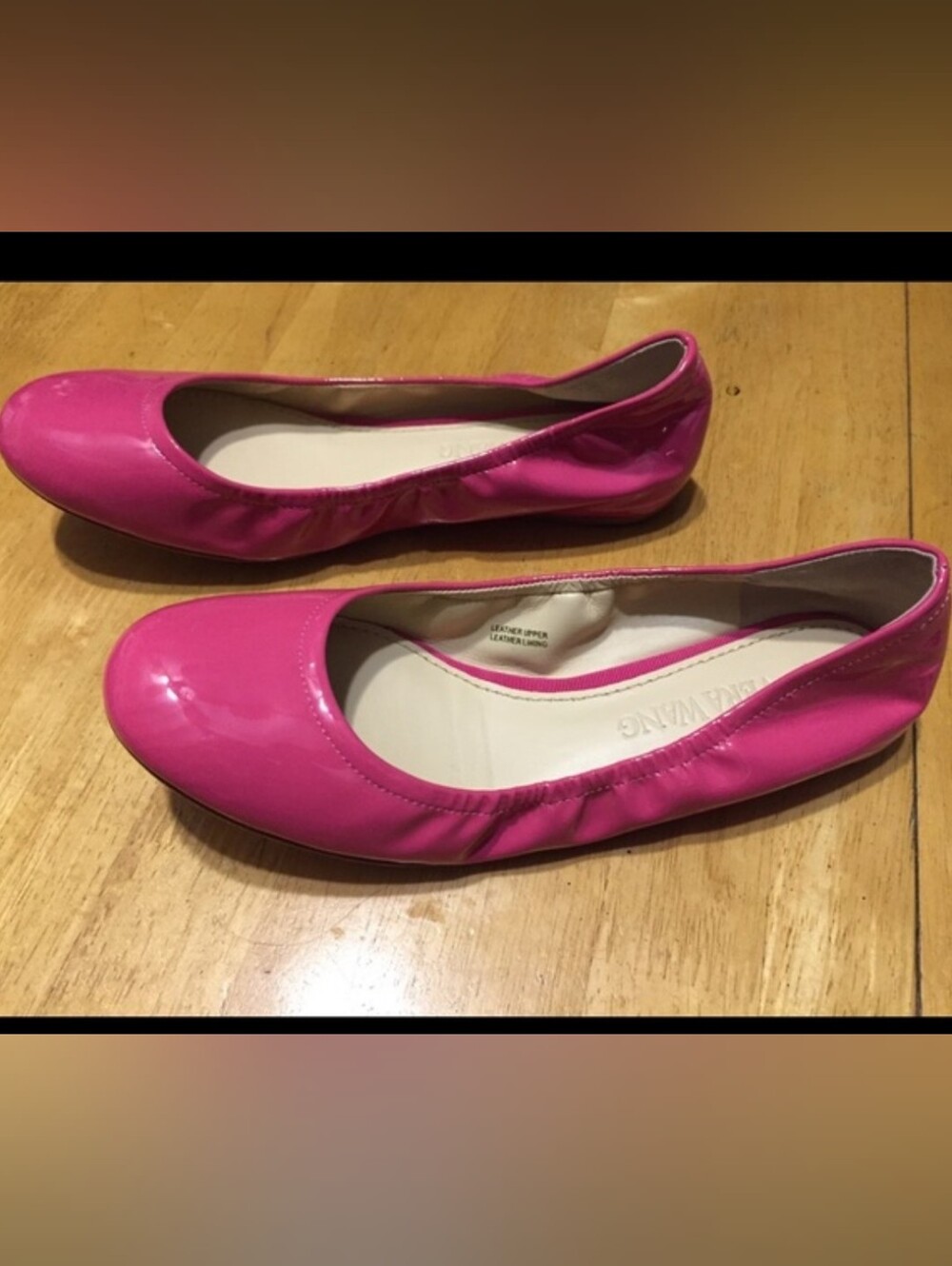VERA WANG Pink Patent SHOES Flats Round toe 7